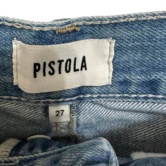 Pistola Devin High Rise Distressed Denim Mom Shorts Cotton Size 27 #P4027REP-LPZ - Picture 4 of 6